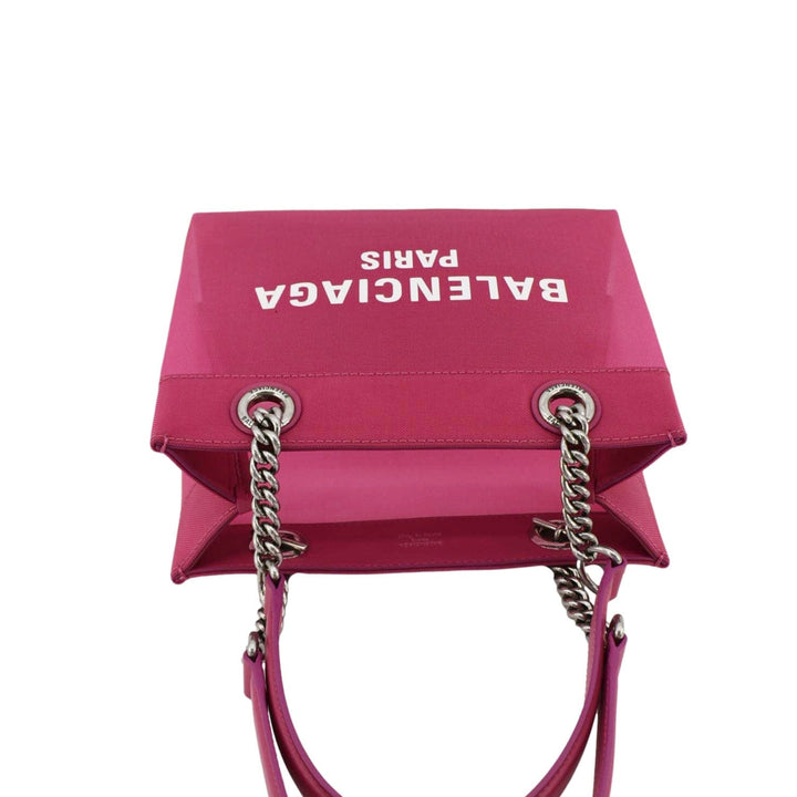 Top Quality Balenciaga Duty Free Mesh Tote Bag Fuchsia