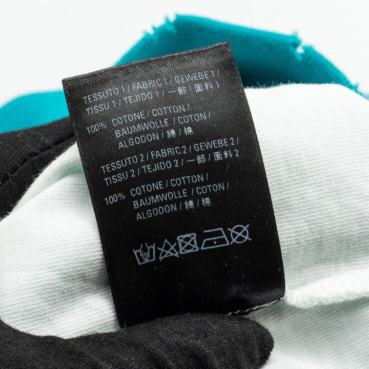 Top Quality Balenciaga size XS ripped oversized logo hoodie blue