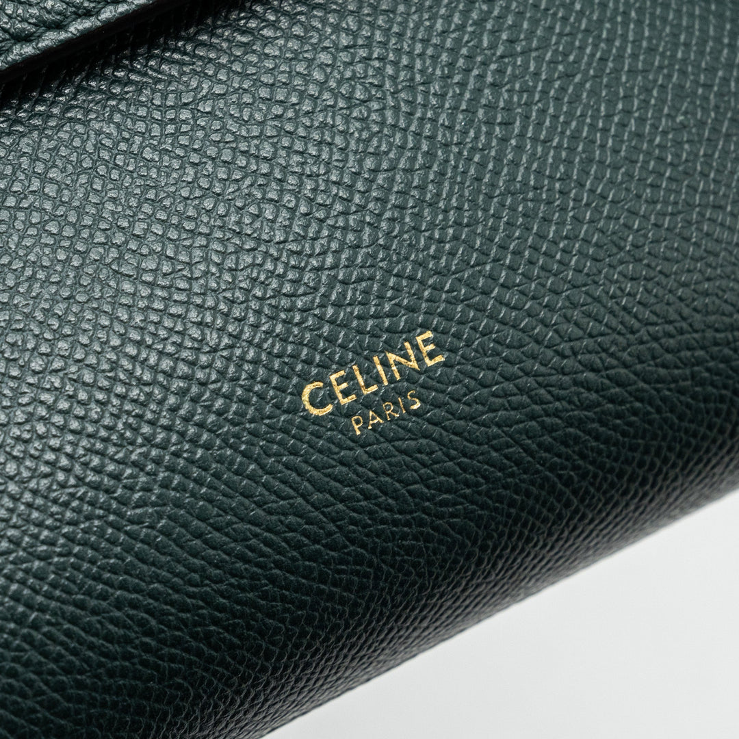 Top Quality Celine Pico Belt Bag Grained Calfskin Dark Green