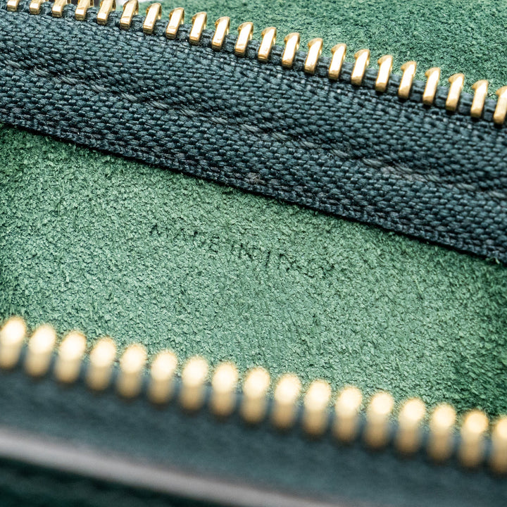 Top Quality Celine Pico Belt Bag Grained Calfskin Dark Green