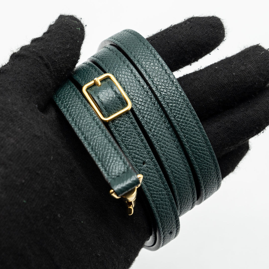 Top Quality Celine Pico Belt Bag Grained Calfskin Dark Green
