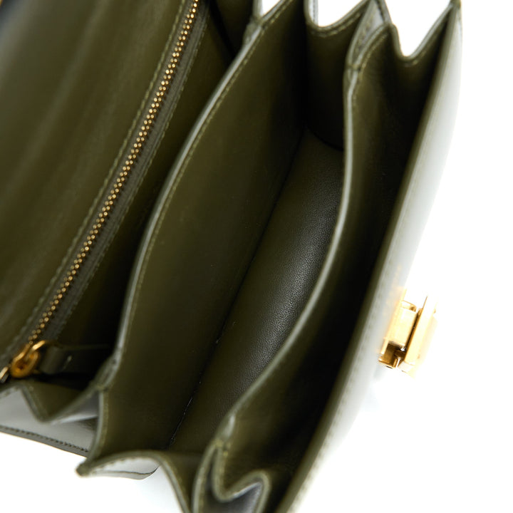 Celine Small Classic Bag Box Calfskin Army Green
