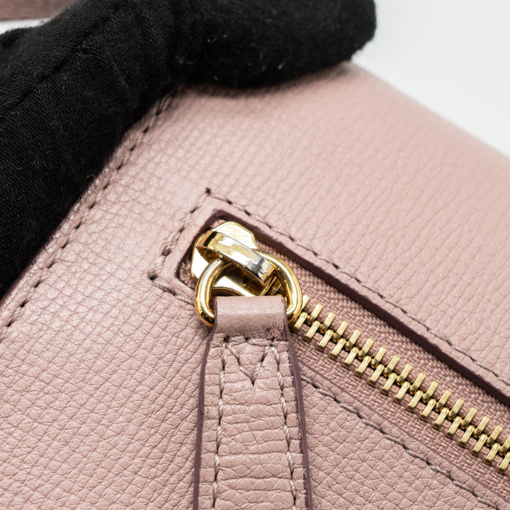 Burberry house check crossbody bag canvas / calfskin leather multicolor light pink GHW