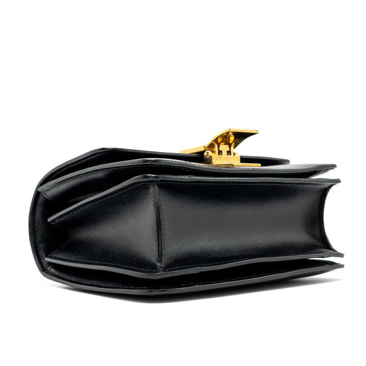 Celine mini classic box bag calfskin Black
