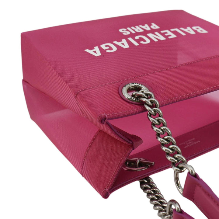 Top Quality Balenciaga Duty Free Mesh Tote Bag Fuchsia