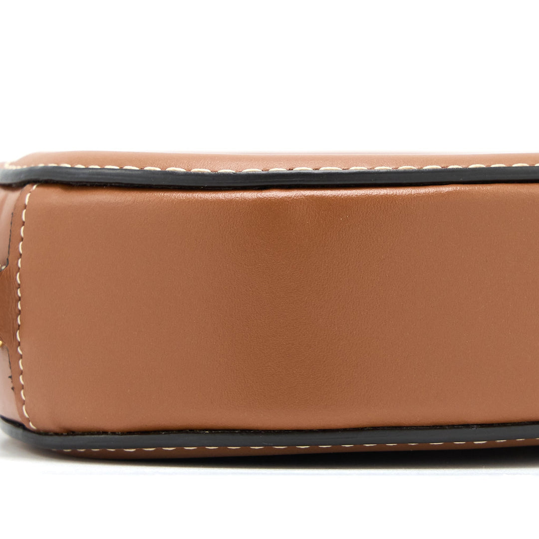 Celine Crossbody Oval Purse Cuirass Triomphe Smooth Calfskin Tan