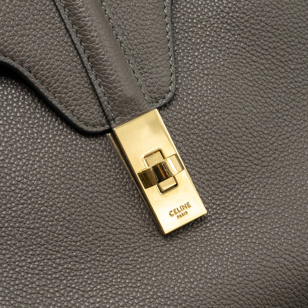 Celine Medium Soft 16 Bag Grained Calfskin grey