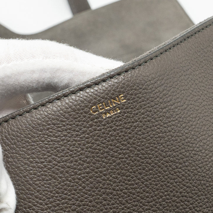 Celine Medium Soft 16 Bag Grained Calfskin grey