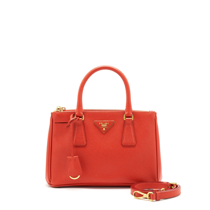 Prada top Handle /Crossbody Tote Bag Saffiano Red GHW