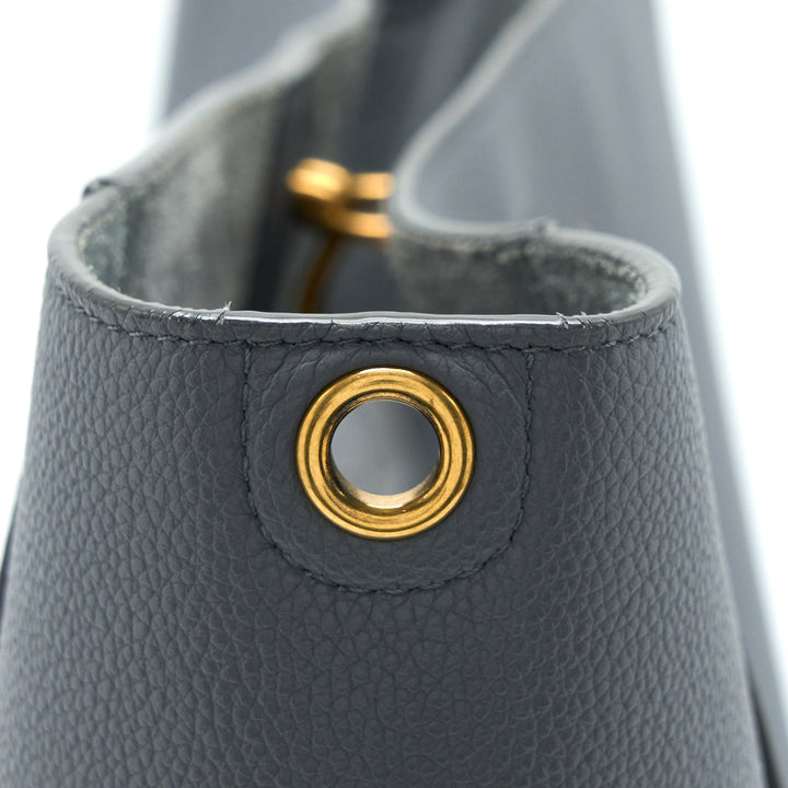 Top Quality Celine Sangle Bucket Bag Calfskin Grey