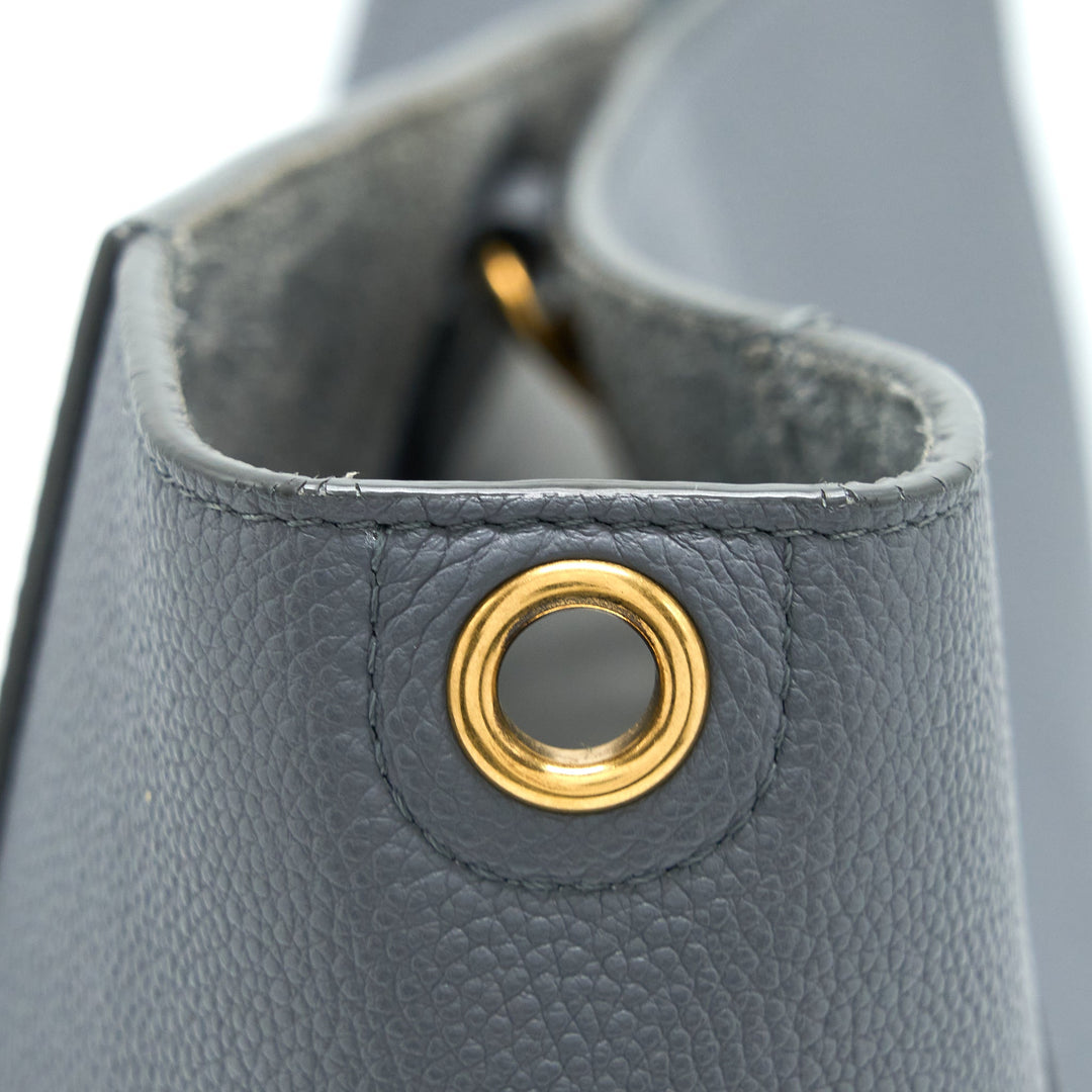 Celine Sangle Bucket Bag Calfskin Grey