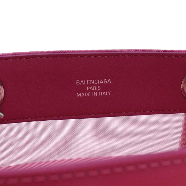 Top Quality Balenciaga Duty Free Mesh Tote Bag Fuchsia