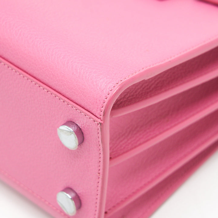 Saint Laurent (YSL) Sac De Jour Calfskin Pink SHW