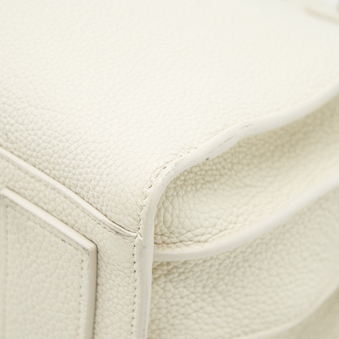 Saint Laurent (YSL) Sac De Jour Tote Bag Calfskin White SHW