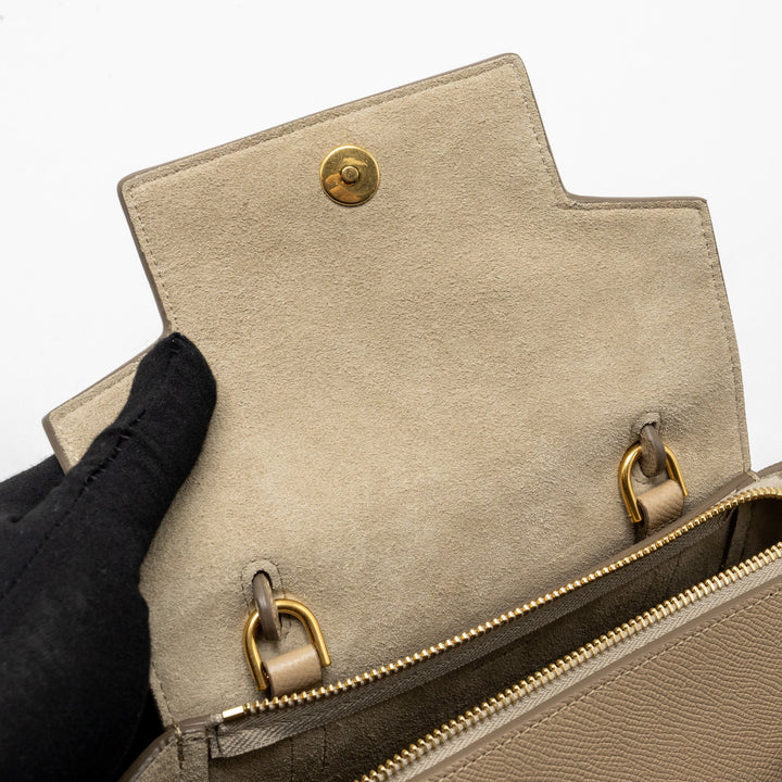 Celine Nano Belt Bag Aged Calfskin Light Beige