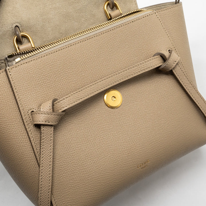 Celine Nano Belt Bag Aged Calfskin Light Beige
