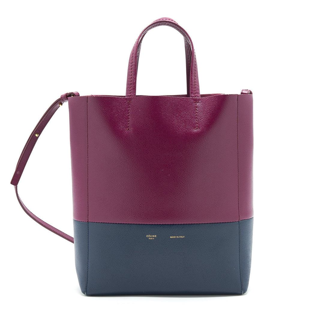 Top Quality Celine Small Vertical Cabas Bag Plum/Steel blue