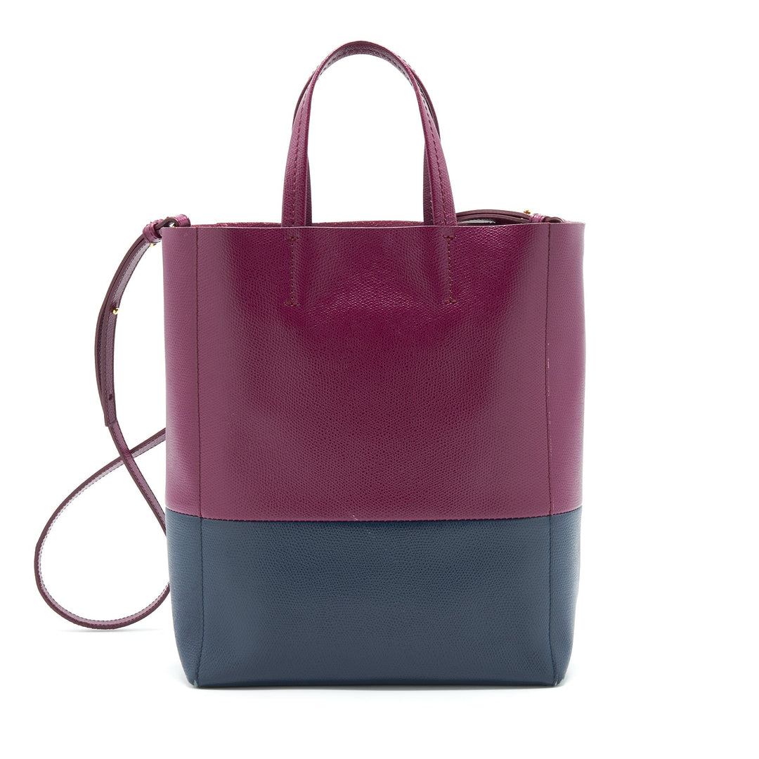 Top Quality Celine Small Vertical Cabas Bag Plum/Steel blue