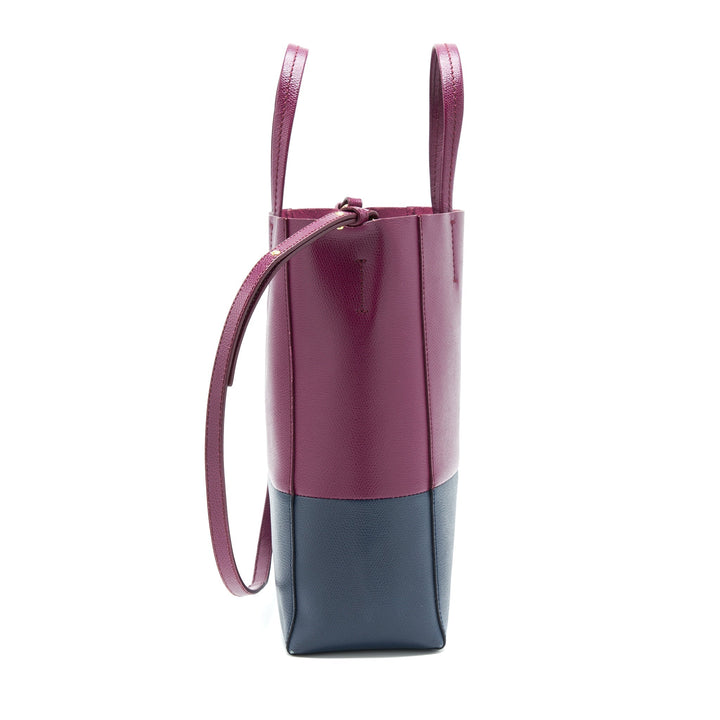 Top Quality Celine Small Vertical Cabas Bag Plum/Steel blue