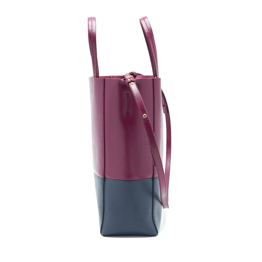 Top Quality Celine Small Vertical Cabas Bag Plum/Steel blue