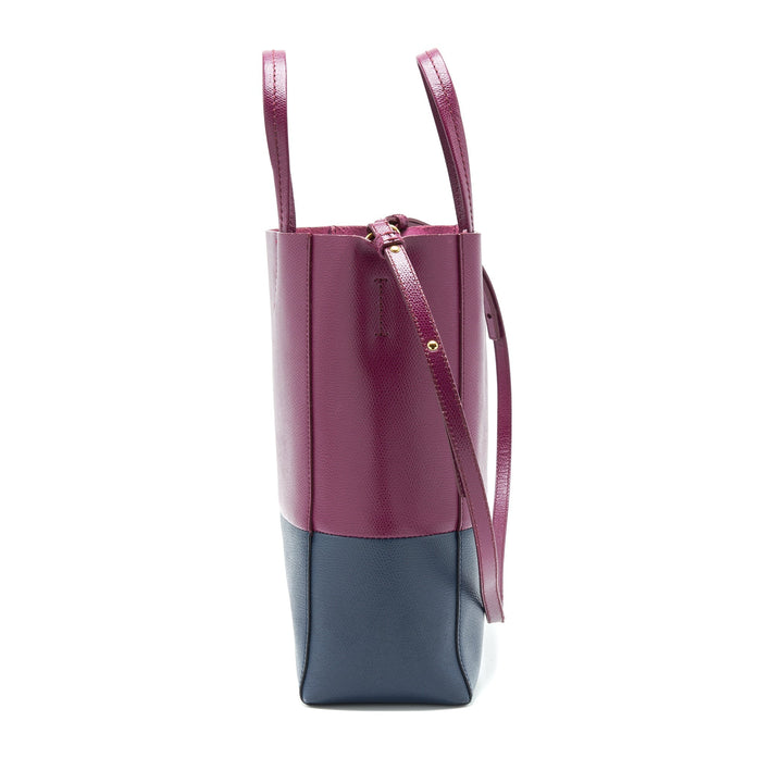 Top Quality Celine Small Vertical Cabas Bag Plum/Steel blue