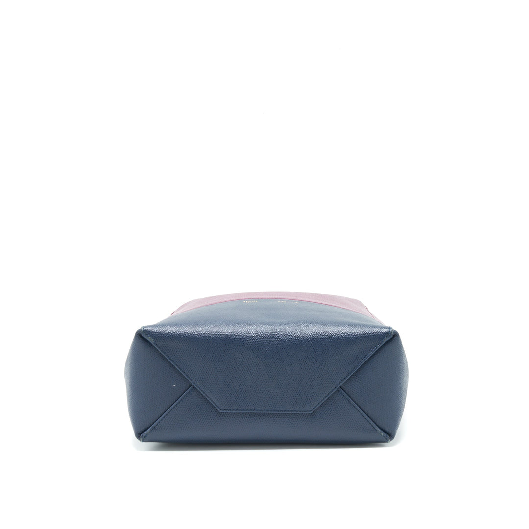 Top Quality Celine Small Vertical Cabas Bag Plum/Steel blue