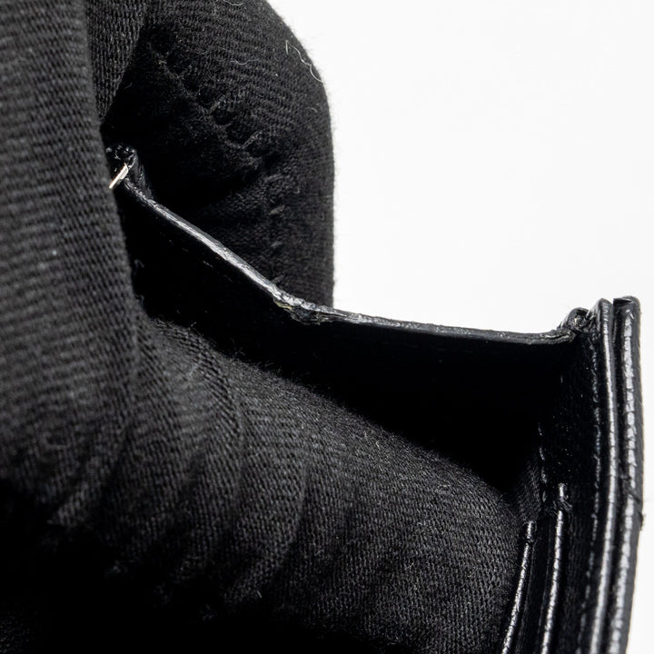 SAINT LAURENT ENVELOP CHAIN BAG GRAINED CALFSKIN BLACK SHW