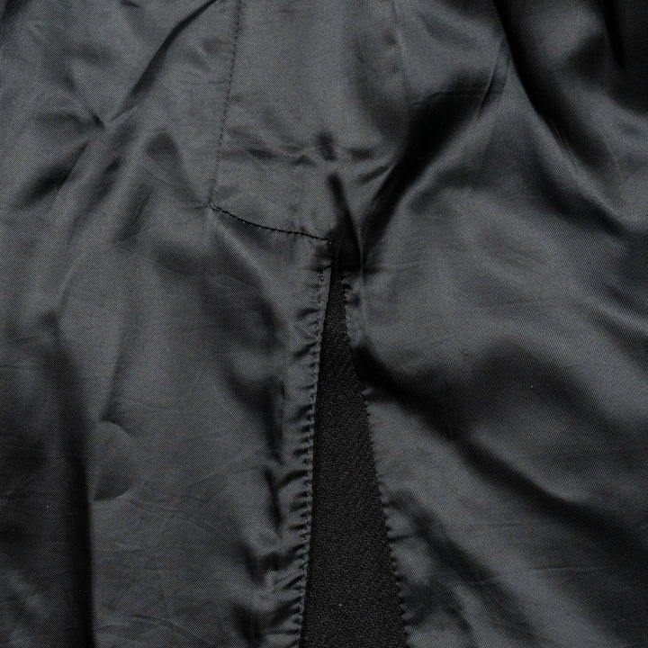 Burberry Size UK 10 Double Breasted Belted-Waist Coat Virgin Wool Black