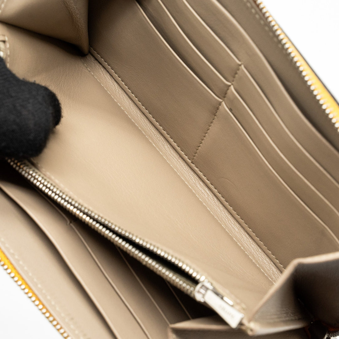 Top Quality Celine zip long wallet calfskin yellow