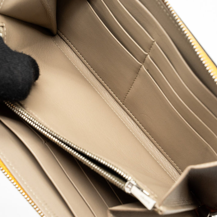 Top Quality Celine zip long wallet calfskin yellow