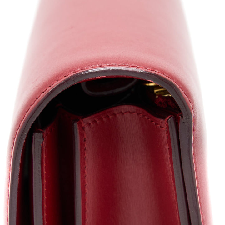 Celine Medium Classic Box Calfskin Red