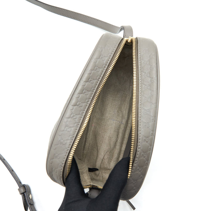 Gucci Guccissima Crossbody Bag Grey
