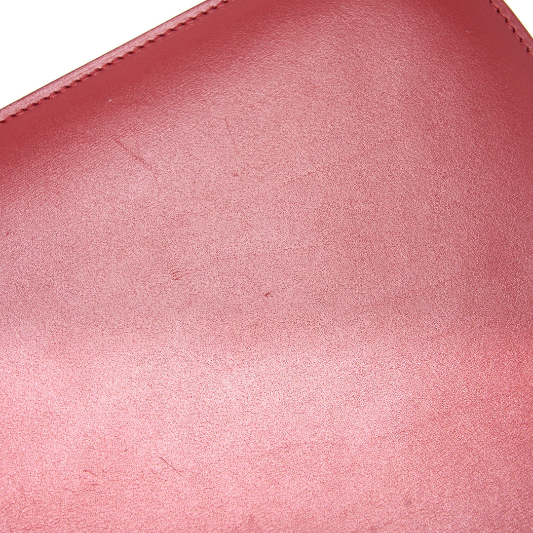 Celine Medium Classic Box Calfskin Red