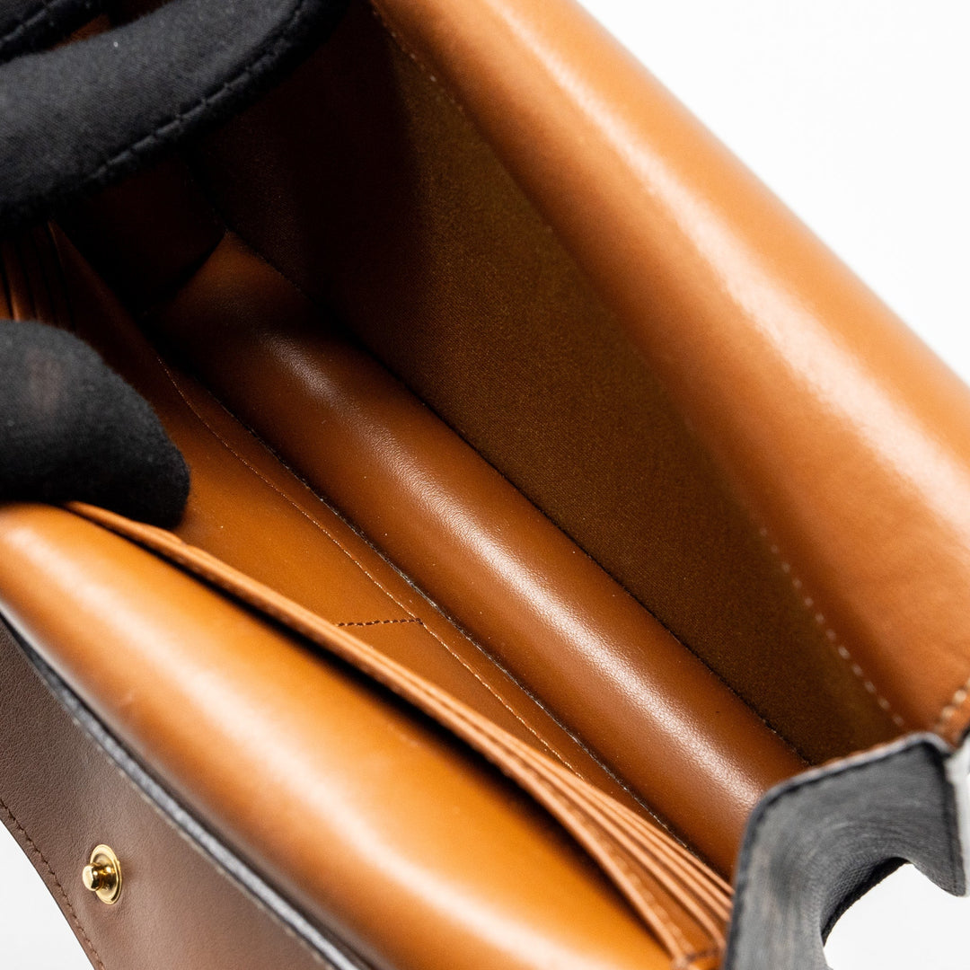 Top Quality Celine Wallet on strap Triomphe Canvas / Smooth Lambskin Tan