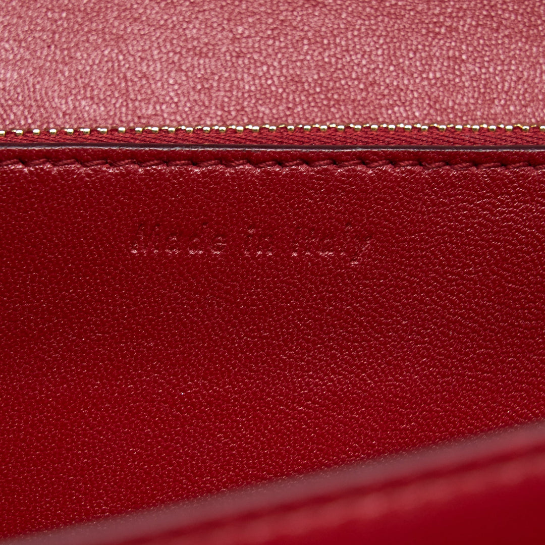 Celine Medium Classic Box Calfskin Red