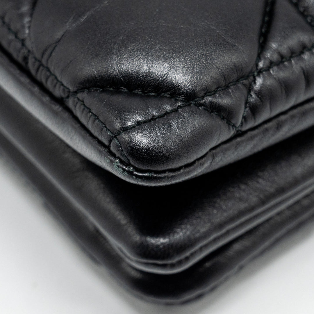 Top quality Dior Mini Caro Flap Bag Calfskin Black/ Black Hardware