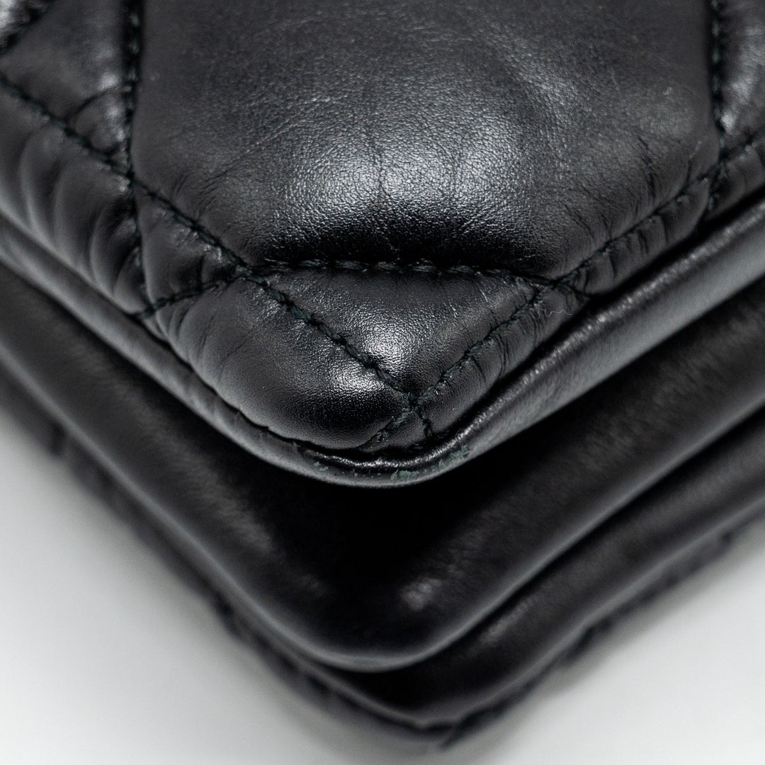 Top quality Dior Mini Caro Flap Bag Calfskin Black/ Black Hardware