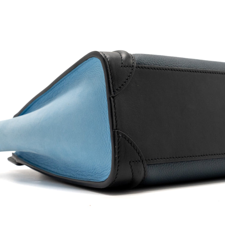 Celine Nano Luggage Bag Multi Colour blue/dark blue/black