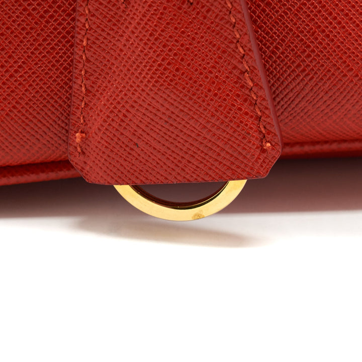 Prada top Handle /Crossbody Tote Bag Saffiano Red GHW