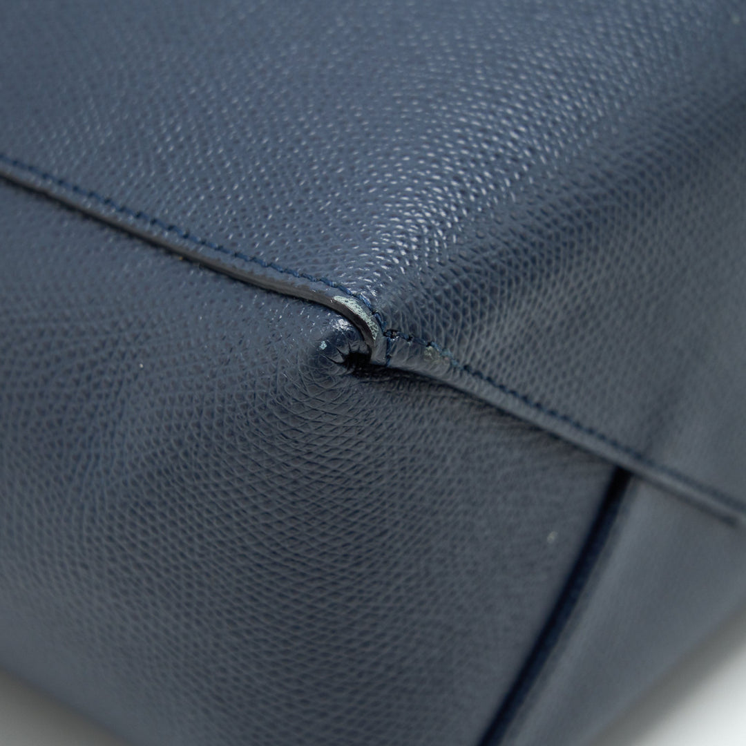 Top Quality Celine Small Vertical Cabas Bag Plum/Steel blue
