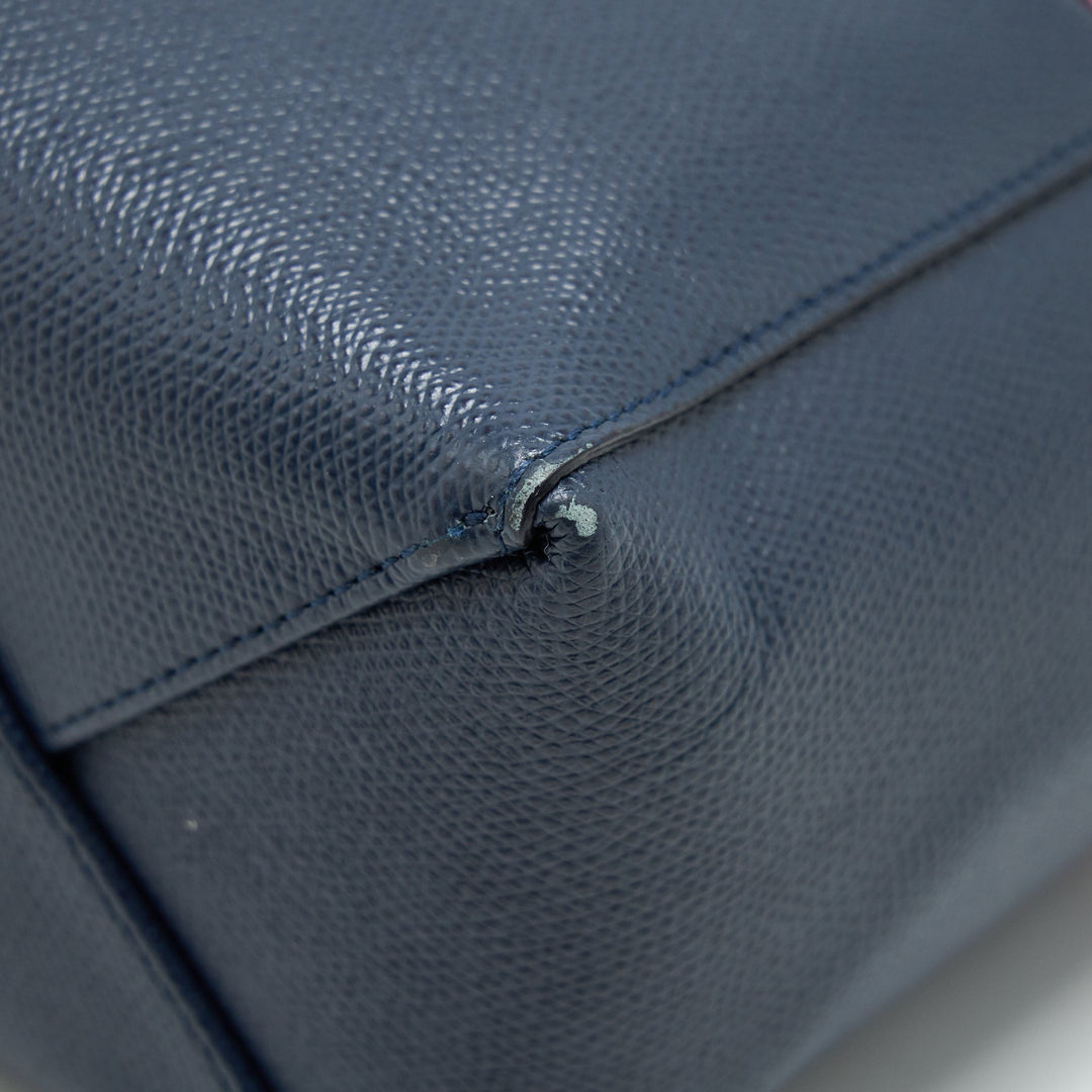 Top Quality Celine Small Vertical Cabas Bag Plum/Steel blue