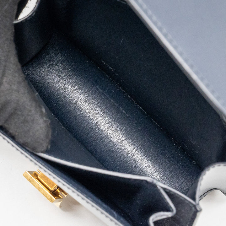 Celine mini box bag calfskin dark blue