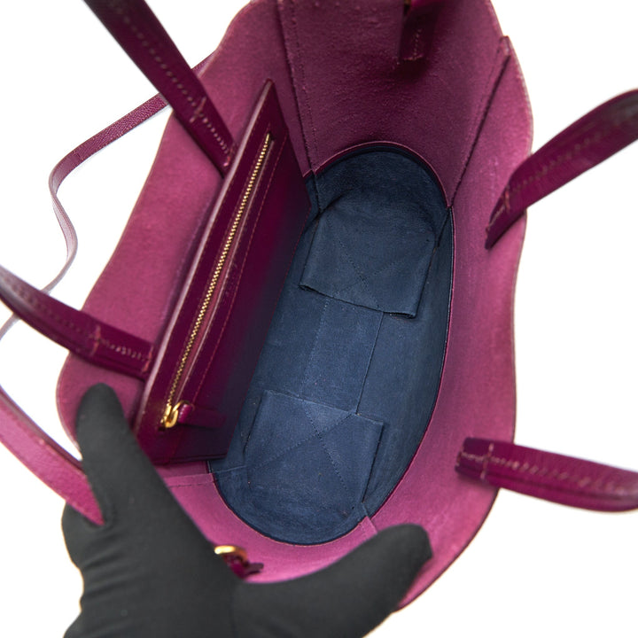 Top Quality Celine Small Vertical Cabas Bag Plum/Steel blue