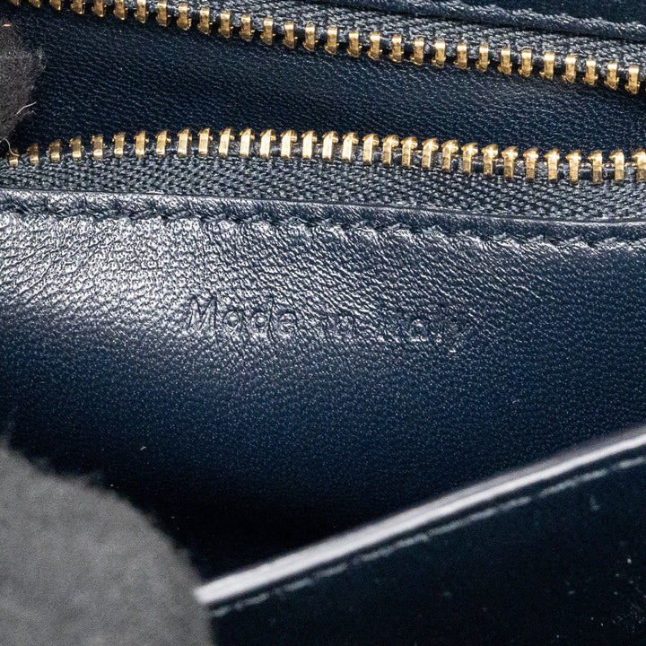 Celine mini box bag calfskin dark blue