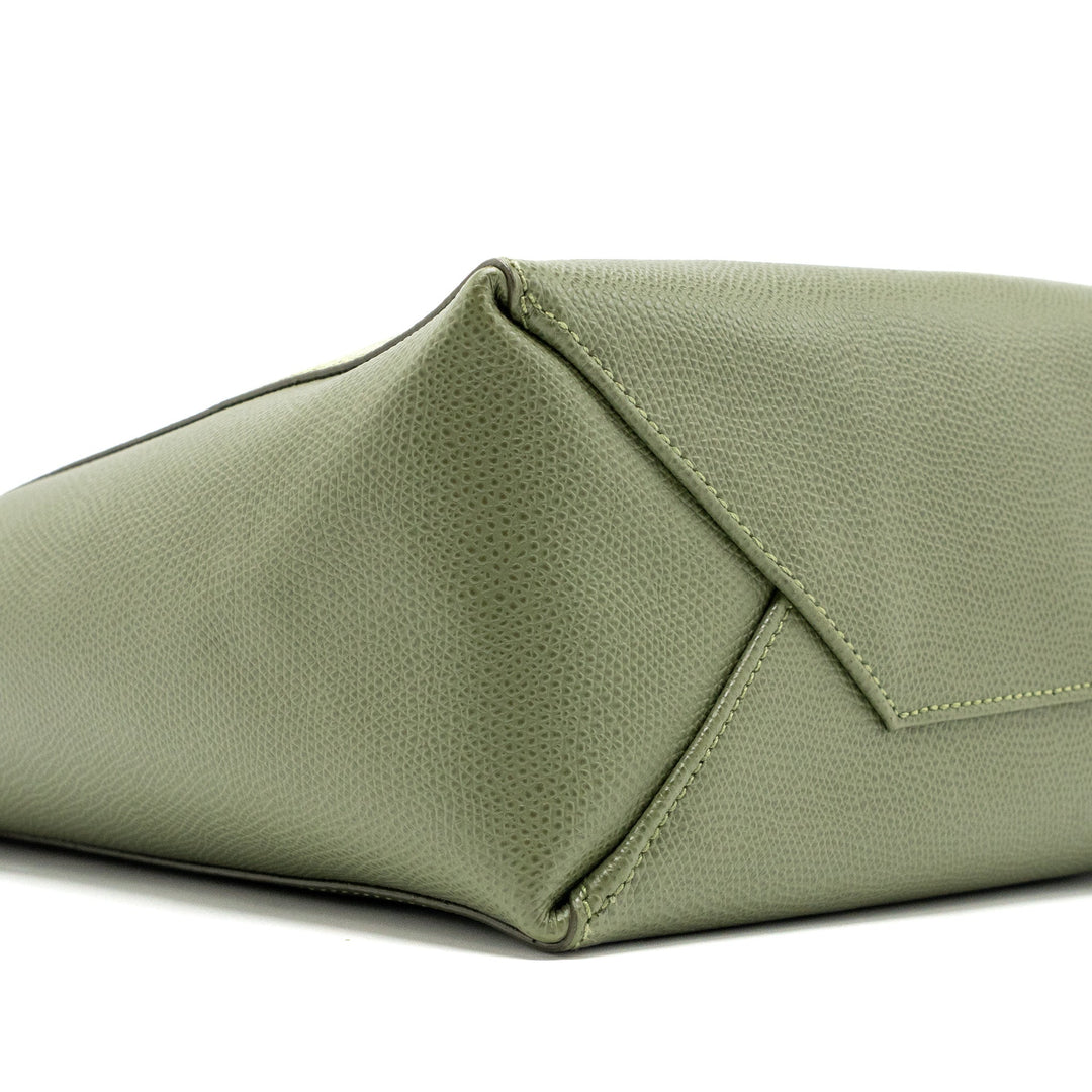 Top Quality Celine vertical cabas tote bag grained calfskin green