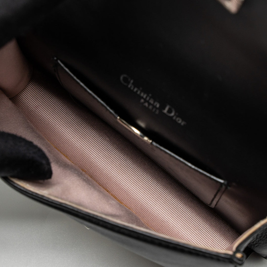 Top quality Dior Mini Top quality Diorama Bag Calfskin Black