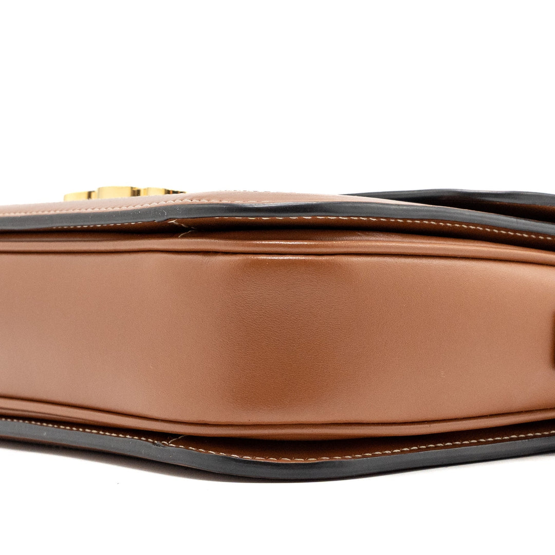 Celine Classic triomphe bag canvas / calfskin tan