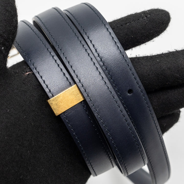 Celine mini box bag calfskin dark blue