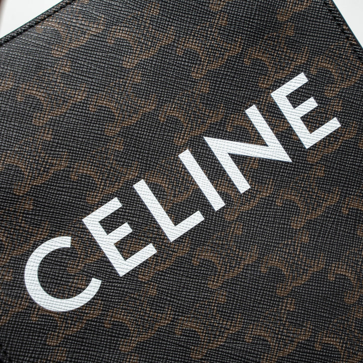 Celine Mini Vertical Cabas Triomphe Canvas Brown
