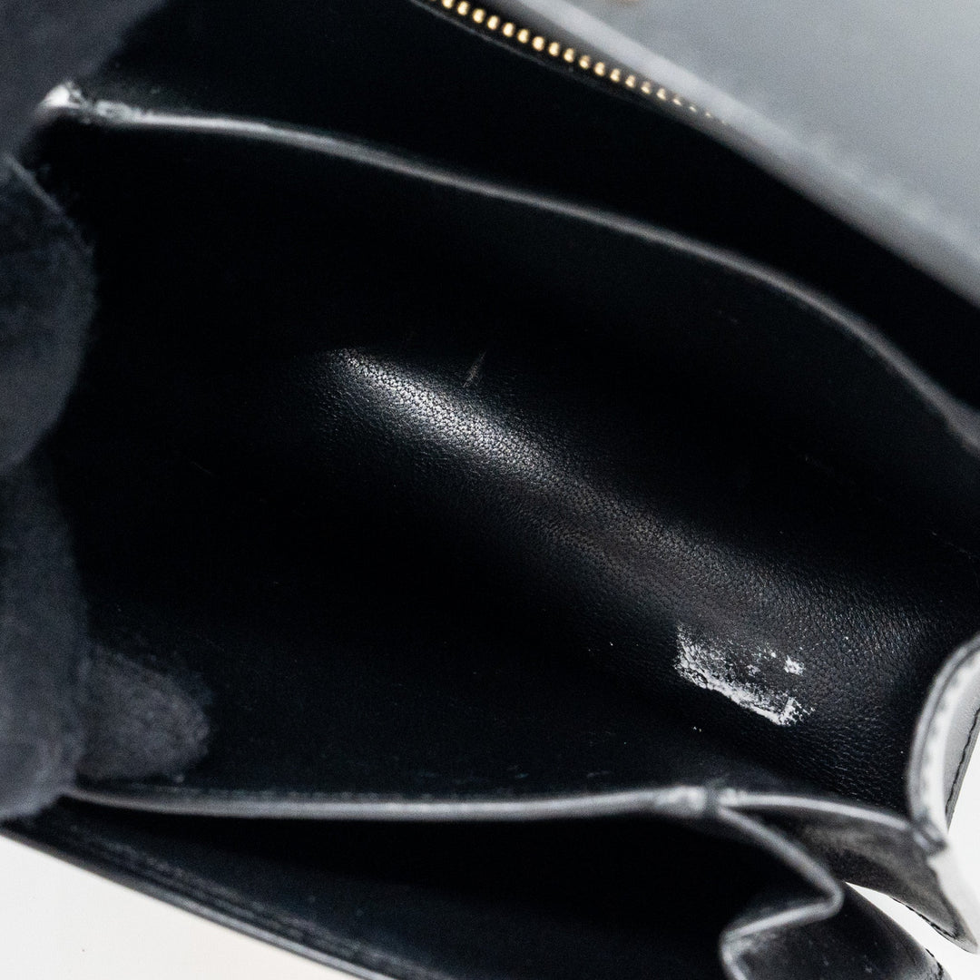 Celine mini classic box bag calfskin Black
